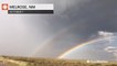 Double rainbow forms over wall cloud