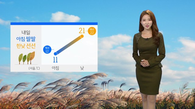 [날씨] 내일도 맑지만 쌀쌀...중북부 산간 서리 / YTN
