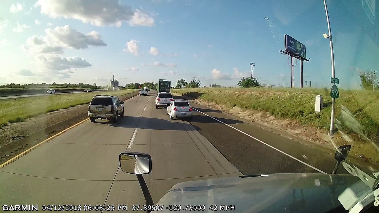 Car Cuts off Semi Trailer