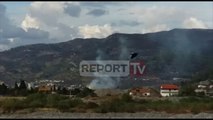 Report Tv-Një zjarr i madh ka përfshirë një magazinë bojërash Në Elbasan
