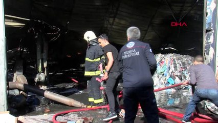 Bursa'da Plastik Geri Dönüşüm Tesisinde Yangın