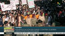 Yemen: protestan en contra de la guerra impulsada por Arabia Saudita