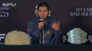 Khabib talks to press after fight with McGregor (FULL VIDEO)