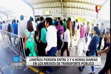 Entre 2 y 4 horas diarias perdemos los limeños en el transporte público