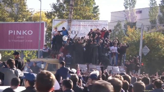 Wild celebrations in Dagestan after Khabib beats McGregor