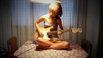 Girl playing Highway Star Guitar Solo