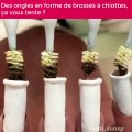 Des ongles en forme de balayette de toilette... Bizarre