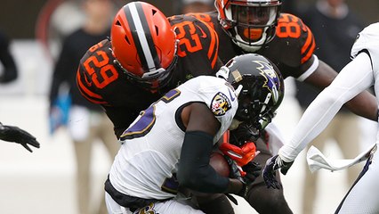 Tavon Young intercepts Mayfield with diving catch