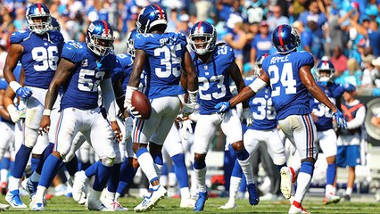 Curtis Riley reads Newton perfectly for INT in Giants' territory