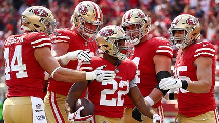 Breida scores first receiving TD of year off shovel pass