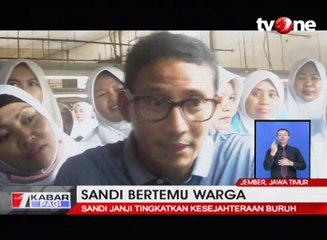 Sandi Janji Tingkatkan Kesejahteraan Buruh