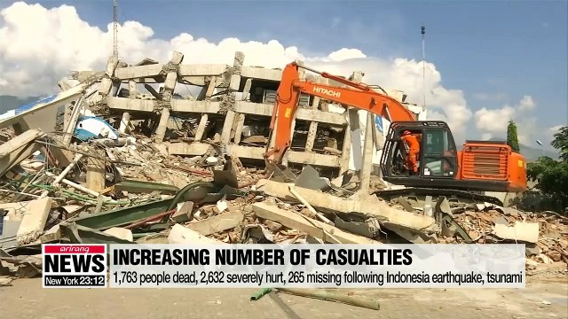 Death toll from Indonesia earthquake rises to more than 1,700, more than 5000 missing
