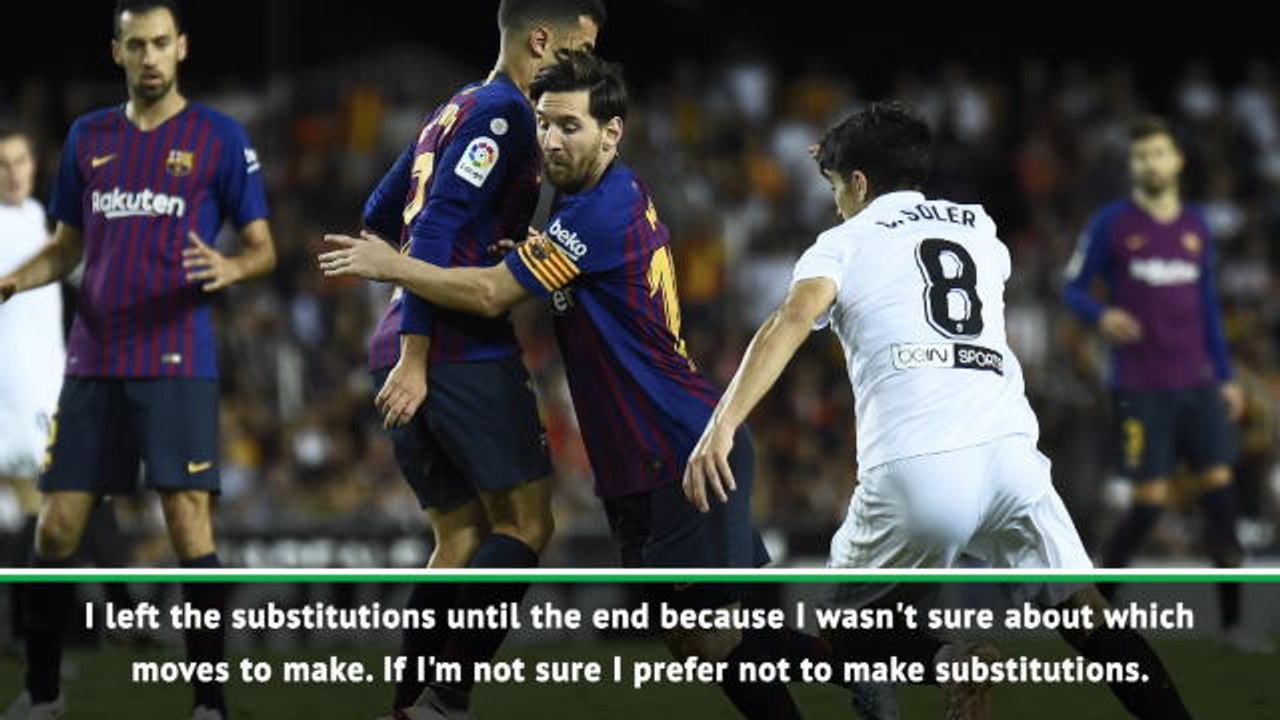 I wasn't sure about using substitutes to beat Valencia - Valverde
