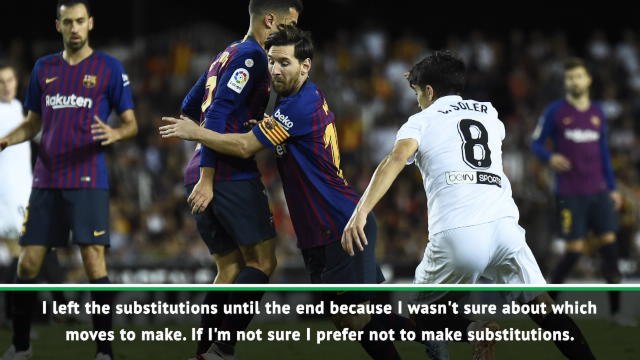 I wasn't sure about using substitutes to beat Valencia - Valverde