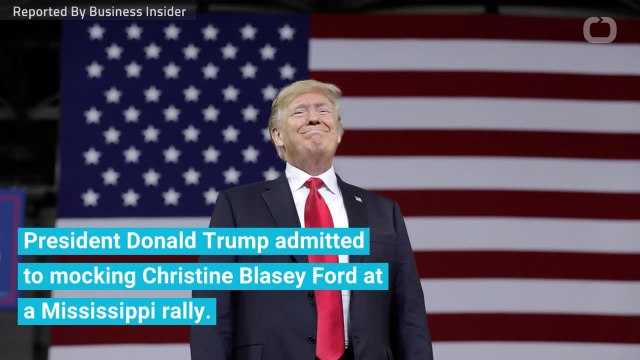Donald Trump Admits To Mocking Christine Blasey Ford's Testimony
