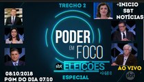 Poder Em Foco Especial SBT Eleições 2018 - Trecho 2 e inicio SBT Notícias (08/10/2018)