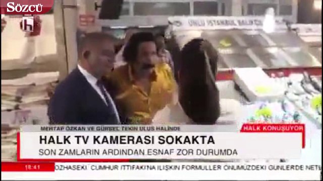 Halk TV'ye kriz var diyen vatandaş, A Haber'e kriz yok dedi
