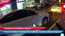 İstanbul’da yabancı uyruklu gençlerin yumruk ve tokatlı kavgası kamerada