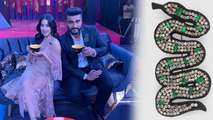 Koffee With Karan 6: Arjun Kapoor wears this costly Snake Gucci Brooch for the chat show | FilmiBeat