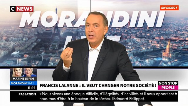 Sur le plateau de Morandini Live, Francis Lalanne évoque son projet de site internet pour changer la société
