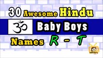 Top Unique Hindu Baby Boy Names start with R to T