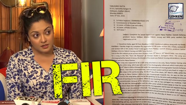 Tanushree Dutta Finally Files A Police Complaint Against Nana Patekar