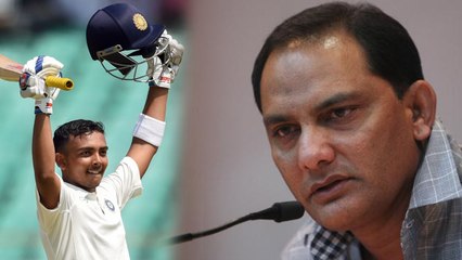 IND Vs WI 2nd Test:Prithvi Shaw should not bother about comparisons says Azharuddin|वनइंडिया हिंदी