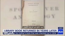 شاهد.. كتاب يعود للمكتبة بعد 84 عاما استعارة