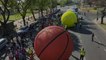 Big balls bounce into Buenos Aires to mark Youth Olympics