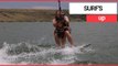 Five-year-old with Brittle Bone Disease goes wakeboarding with dad | SWNS TV