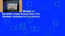 [P.D.F] Recursive Models of Dynamic Linear Economies (The Gorman Lectures in Economics)