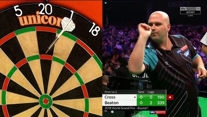 Rob Cross vs Steve Beaton | Round 1 | World Grand Prix 2018