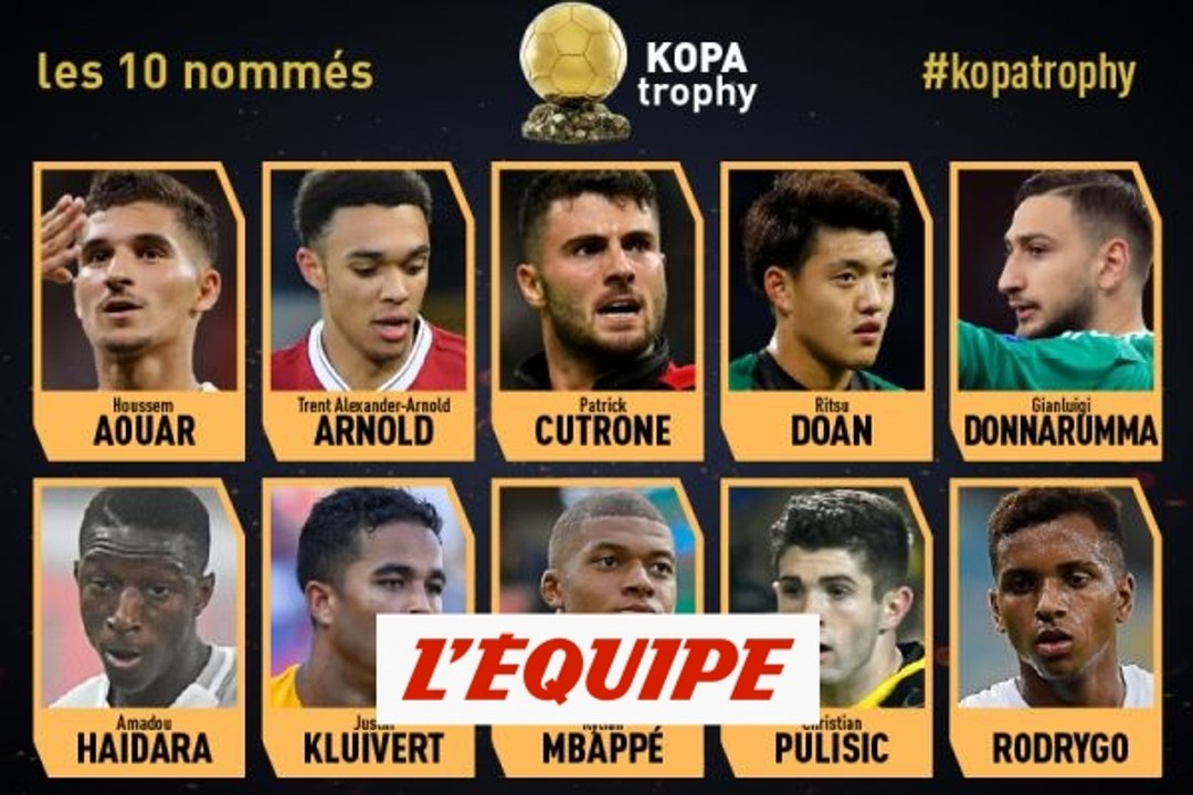 D'Aouar à Mbappé, les 10 nommés au Trophée Kopa - Foot - Ballon d'Or