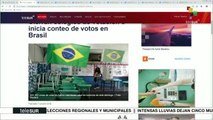 Cierran centros de votación en Brasil e inicia conteo de votos