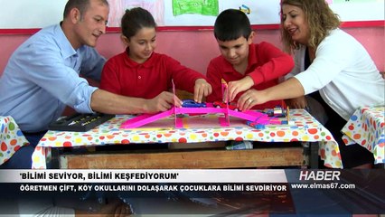 Köy köy dolaşıp çocuklara bilimi sevdiriyorlar