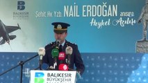 Şehit Hava Pilot Yüzbaşı Nail Erdoğan'ın Heykeli Açıldı