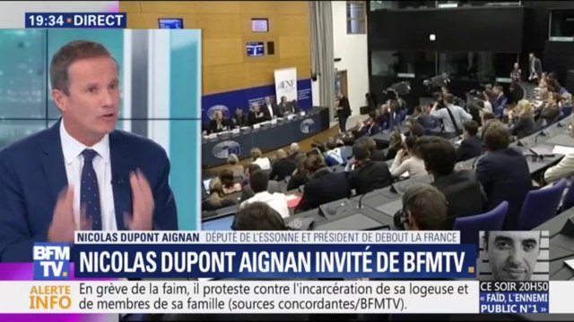 Je ne suis pas dans une compétition avec Marine Le Pen estime Nicolas Dupont-Aignan