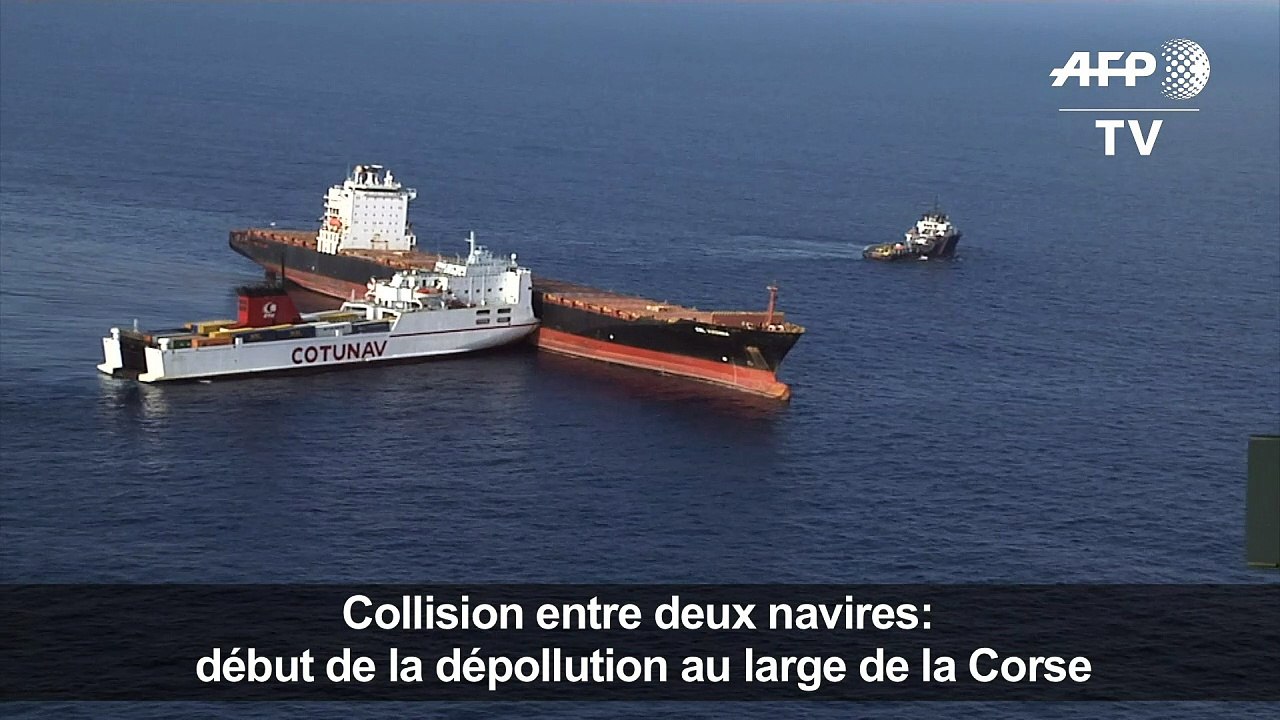 Collision au large de la Corse: début de la dépollution