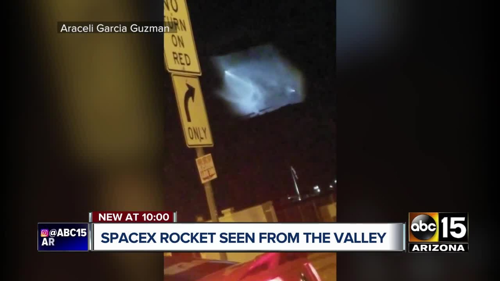 SpaceX launch seen from Valley sky