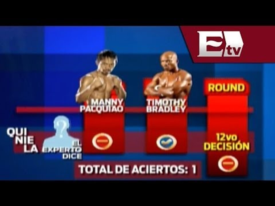Quiniela deportiva: Resultados pelea Pacquiao vs Bradley / Adrenalina la quiniela