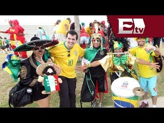 La fiesta de la afición mexicana y brasileña en Fortaleza/ Viva Brasil