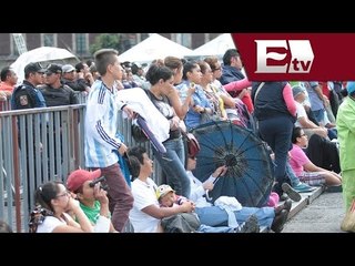 Capitalinos disfrutan en el Zócalo la final del Mundial/ Viva Brasil