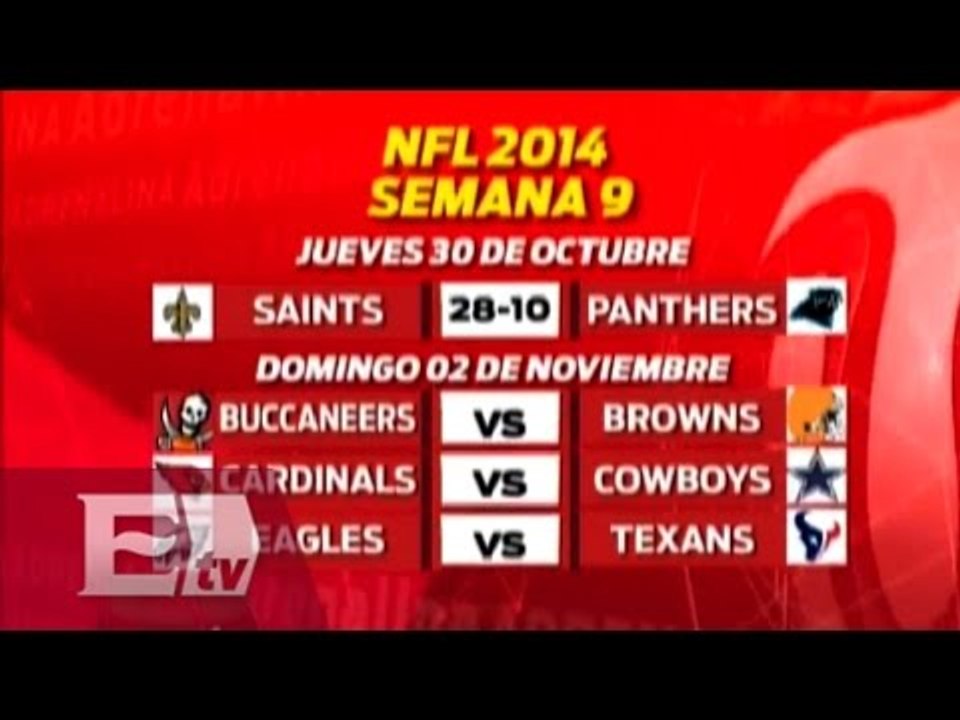 Partidos de la semana 9 de la NFL / Adrenalina