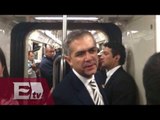 Mancera se une al Día Mundial sin Auto y viaja en Metro  / Andrea Newman