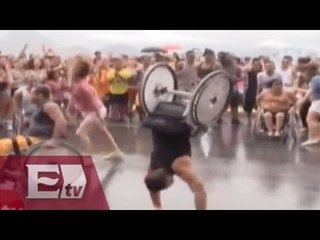 Festejan en playa Copacabana los 500 días para el arranque de los juegos paralímpicos