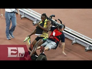 El corredor Bolt "atropellado" por camarógrafo  / Adrenalina Excélsior