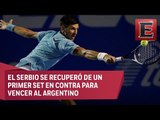 Djokovic elimina a Del Potro en el Abierto Mexicano de Tenis 2017