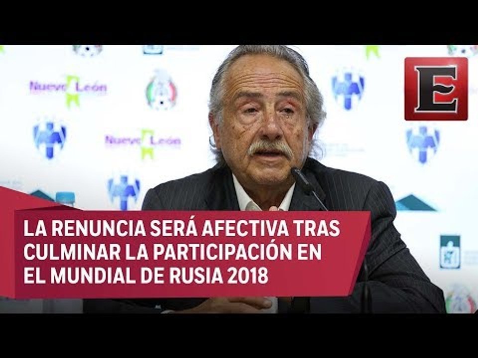 Decio De María presenta renuncia a la Femexfut