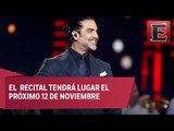 Alejandro Fernández cantará sus éxitos en el Zócalo capitalino