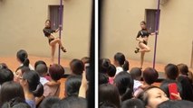 Une directrice invite des danseuses de Pole Dance dans une école maternelle